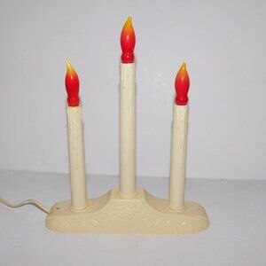 VTG 3 Light Candolier Candelabra Christmas Electric Window Candles Decoration